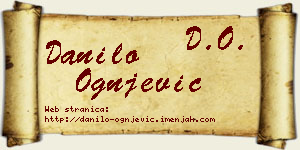 Danilo Ognjević vizit kartica